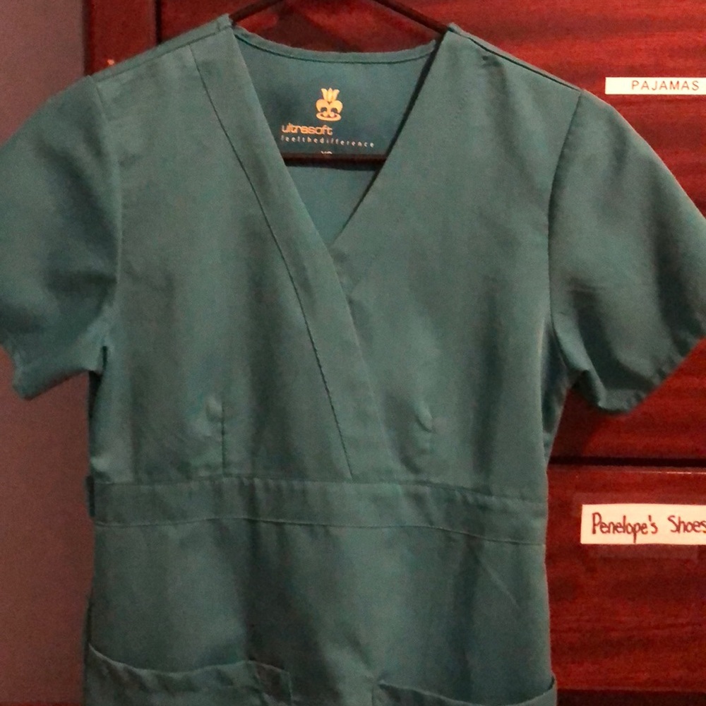 UltraSoft Teal Scrub Top